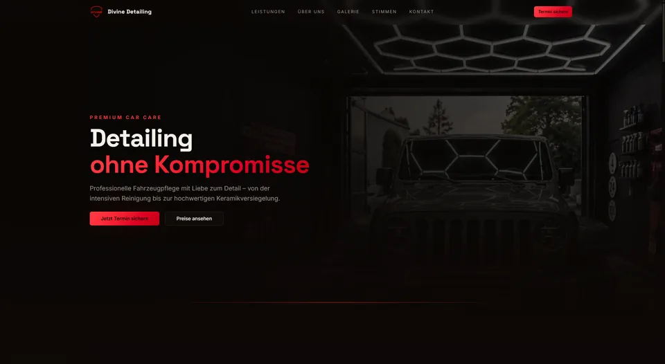 Divine Detailing Website Vorschau