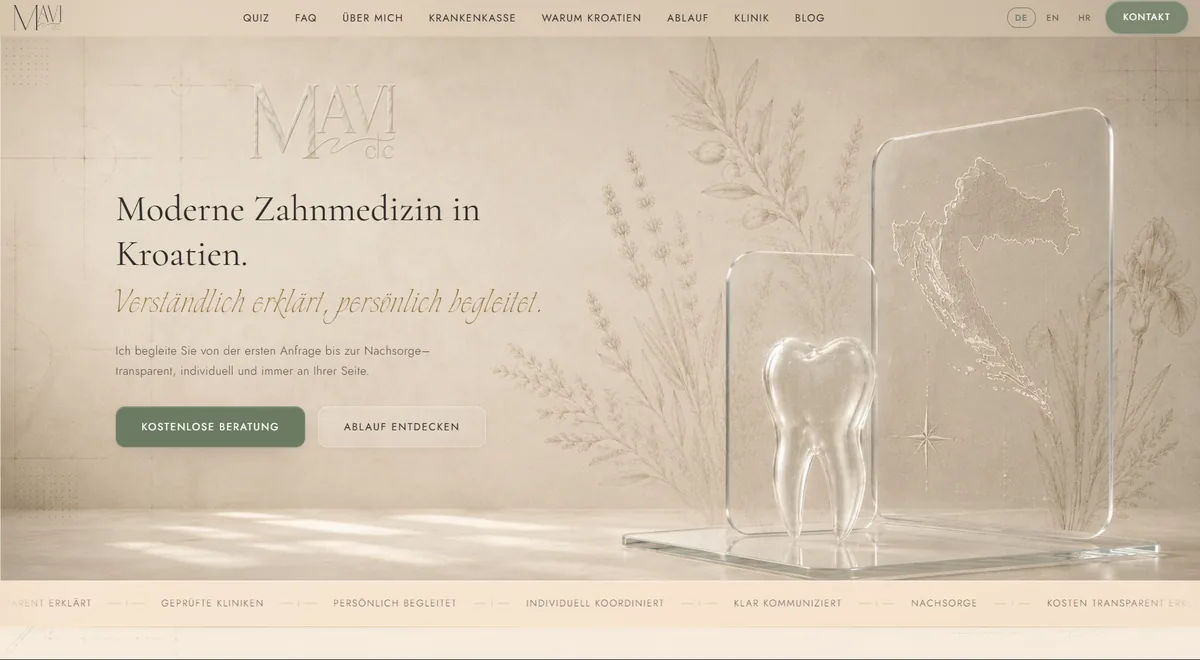 MaviDC Website Vorschau
